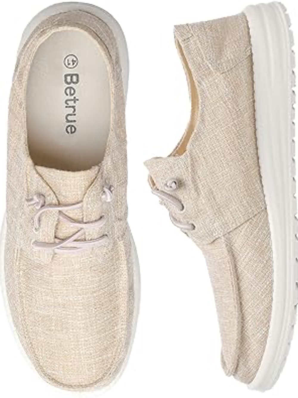 NWOT Betrue Men's Lightweight Soft Deck Shoes, Cotton Canvas Loafers for Casual